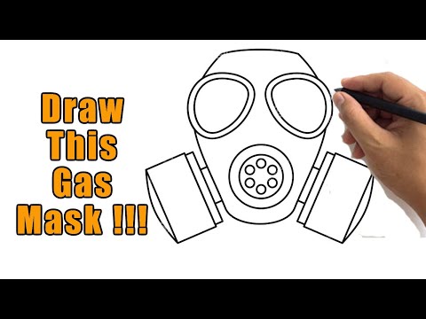 How to Draw a Gas Mask Outline Drawing | Easy Mask Sketch Step by Step for Beginners