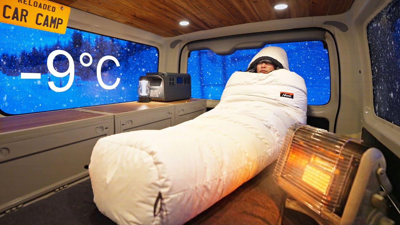 Frozen Road Trip: Solo Car Camping in Extreme Winter.