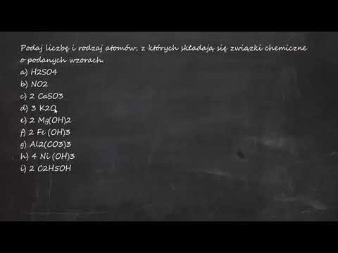Give the number and type of atoms that make up the chemical compounds with the given formulas. a)...