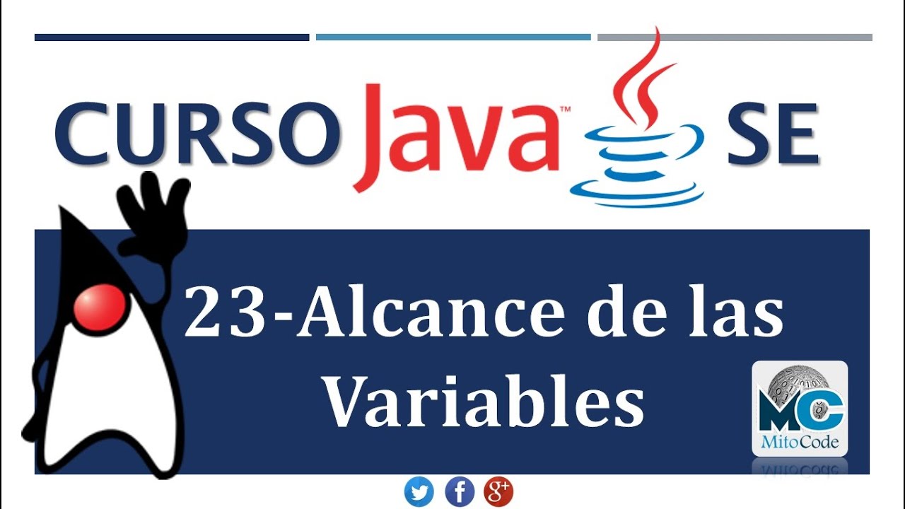 Tutorial Java SE - 23 Alcance de las Variables