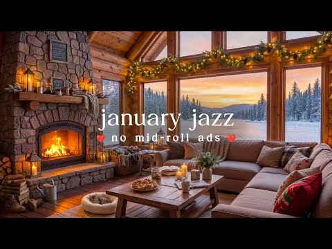 ❄️ January Evening Jazz  (NO MID-ROLL ADS) Cozy Smooth Jazz for Relaxing Nights