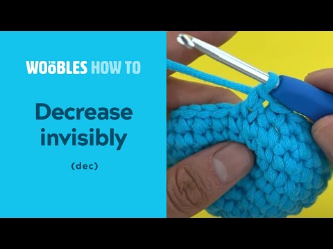How to invisibly decrease stitches (dec) in crochet