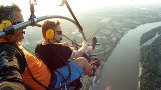 preview picture of video 'Paragliding trike - Repülés Mohács felett'