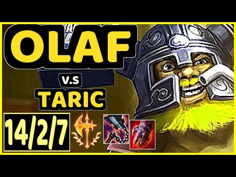 MALRANG (OLAF) vs TARIC - 14/2/7 KDA JUNGLE GAMEPLAY - KR Ranked GRANDMASTER