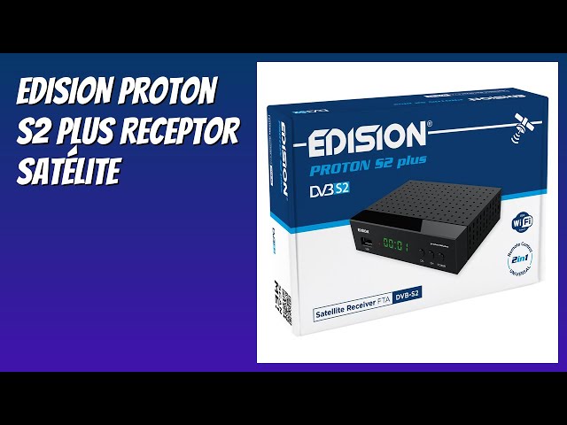 Vídeo relacionado con EDISION Proton S2 Plus Full HD Receptor de satélite Digital DVB-S2 FTA, Soporte Unicable, Soporte USB WiFi, LAN, HDMI, SCART, SPDIF, USB, IR, Lector de Tarjetas, Mando a Distancia Universal 2en1