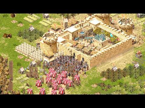 Epic 1v7 SALADIN Deathmatch Gameplay - Stronghold Crusader Definitive Edition
