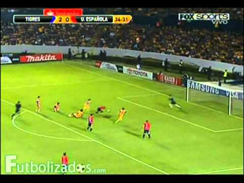 Tigres 2 - Unión Española 2. Copa Libertadores 2012.
