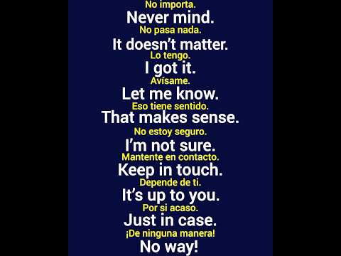 Aprende inglés 10 EXPRESIONES MÁS COMUNES EN INGLÉS #ingles #ejerciciosdeingles