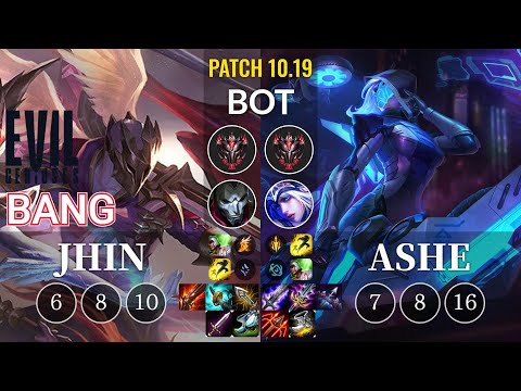 EG Bang Jhin vs Ashe Bot - KR Patch 10.19