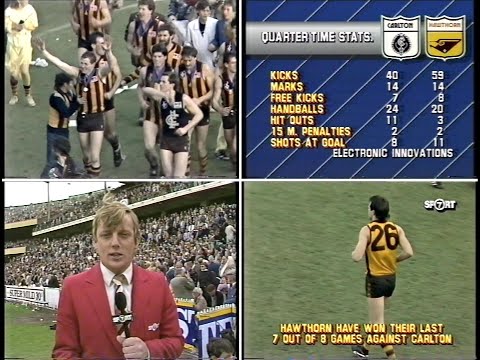 Tasmanian TV transmission of 1986 VFL Grand Final - Carlton v Hawthorn