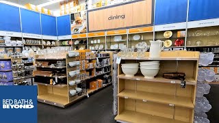 BED BATH AND BEYOND SHOP WITH ME KITCHENWARE KITCHEN DINNERWARE PLATES SHOPPING STORE WALK THROUGH