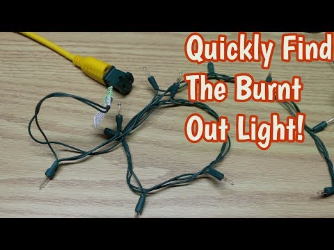 HOW TO EASILY FIND BAD CHRISTMAS LIGHT BULBS using a non contact voltage tester