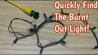 HOW TO EASILY FIND BAD CHRISTMAS LIGHT BULBS using a non contact voltage tester