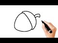 How To Draw An Acorn So Easy Cute Drawings