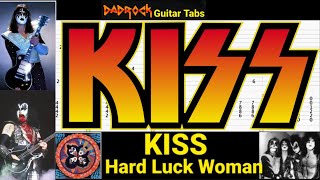 Hard Luck Woman - KISS - Acoustic Guitar + Bass TABS Lesson