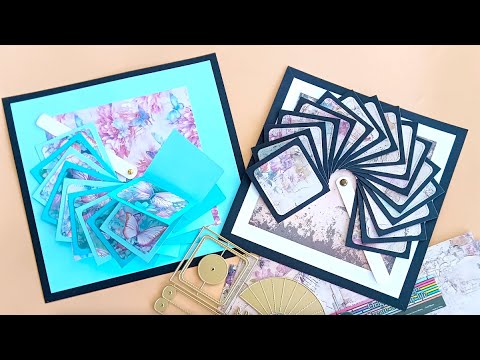Waterfall card making tutorial | Photo album idea - #papercraft  #AlinaCraft #handmadecards #amazon