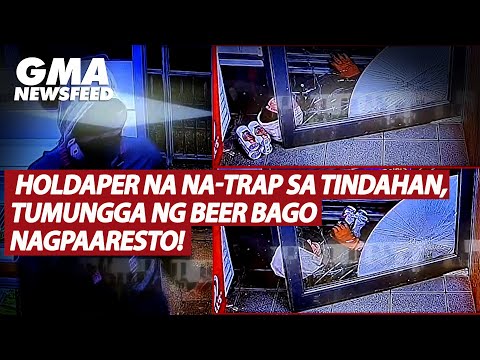 Holdaper na na-trap sa tindahan, tumungga ng beer bago nagpaaresto GMA News Feed