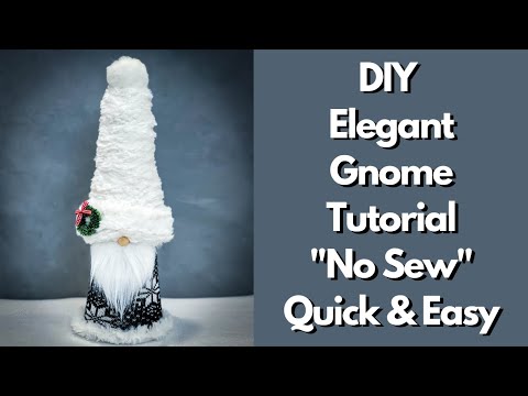 One Sock Elegant Diy Gnome/Christmas Gnome DIY/No Sew Gnome/Cone Gnome