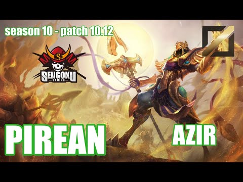 【韓国サーバー/M1/Sup Gaeng】SG PIREAN アジール(Azir) VS アカリ(Akali) MID - Patch10.12 KR Ranked【LoL】