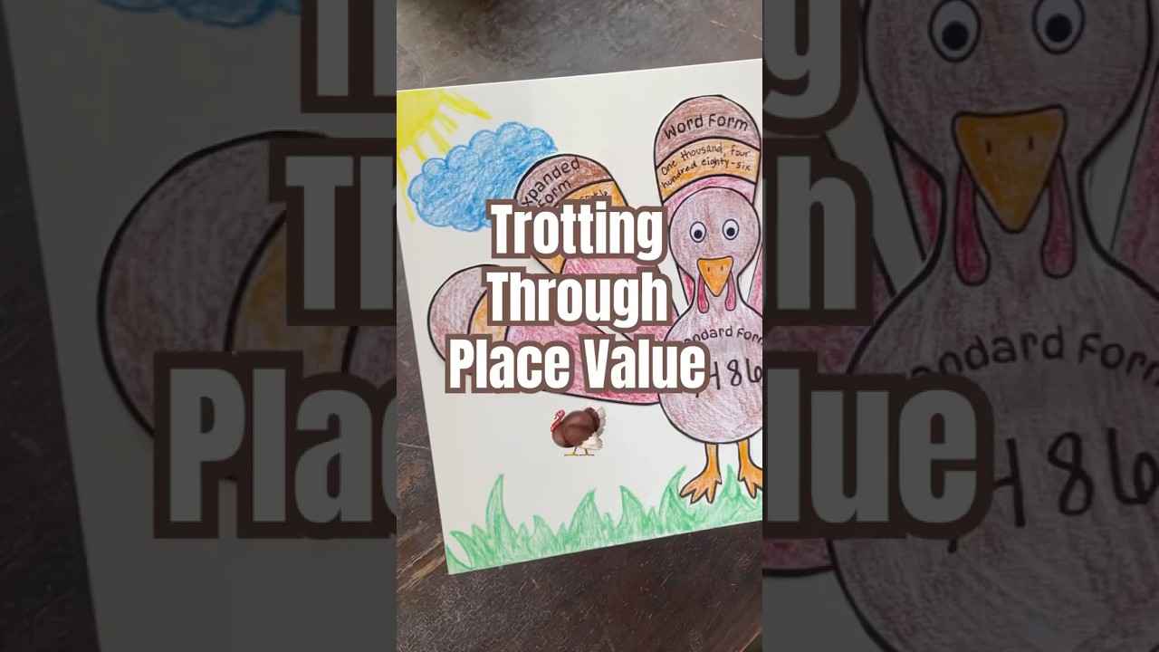 Place Value | Thanksgiving Craft | Elementary Math  #placevalue #elementary #math