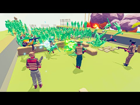 Zombie 100 Units vs Army Soldier #20 - Totally Accurate Battle Simulator TABS