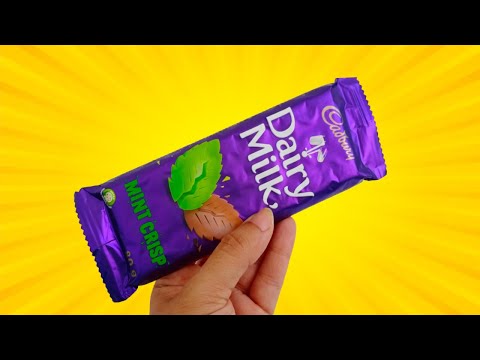 CADBURY DAIRY MILK Mint Crisp mint flavoured milk chocolate with honeycombed granules