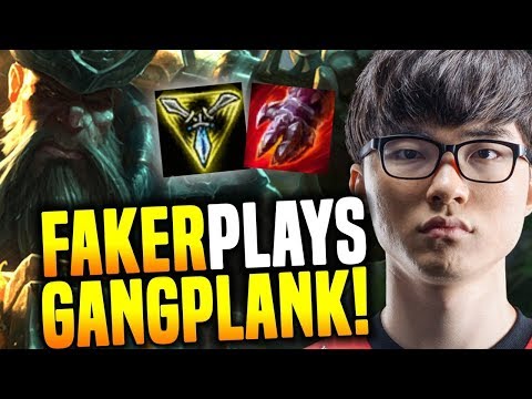 FAKER SHOWS HIS SKILLS ON GANGPLANK TOP VS JAYCE! SKT T1 Replays