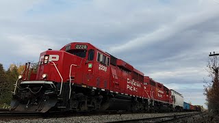 Canadian Pacific G62 westbound at Bedell, Ontario. October 18, 2025.