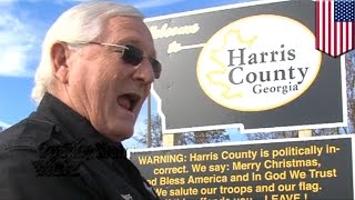Politically incorrect: Georgia sheriff upsets folk with patriotic, un-PC 'welcome' sign - TomoNews