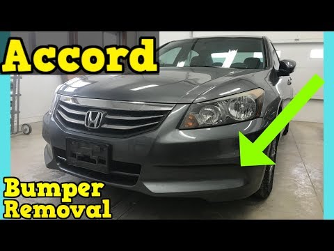 2008- 2012 Honda Accord Front Bumper Removal How to Remove Replace Install Sedan 4 door