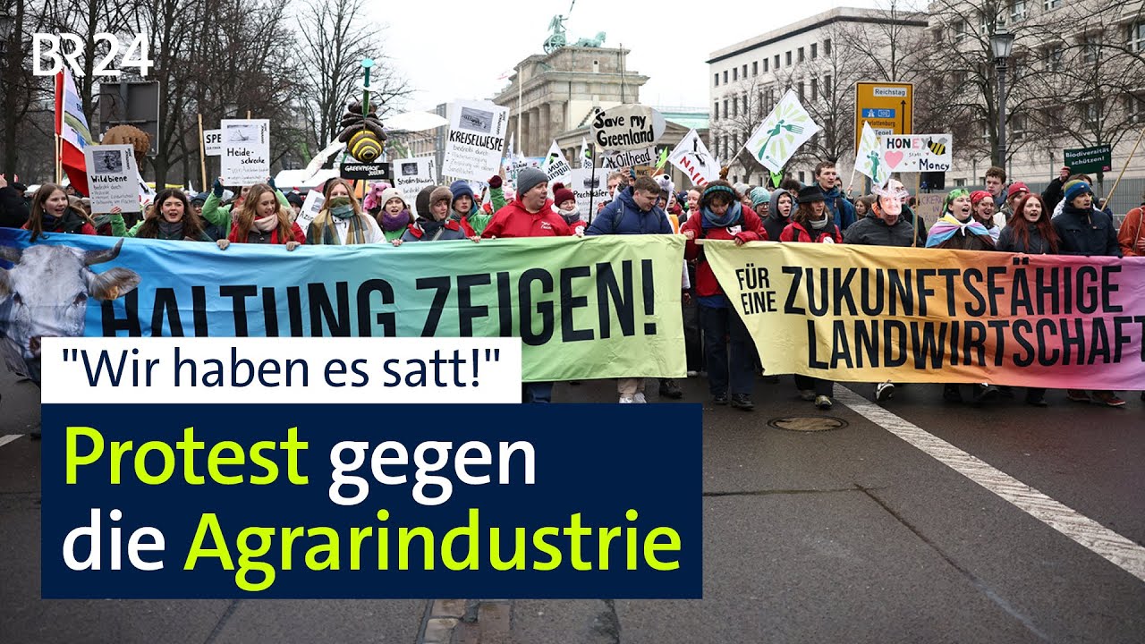 "Wir haben es satt!": Protest gegen die Agrarindustrie | BR24