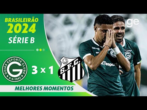 Gols e lances de Goiás x Santos