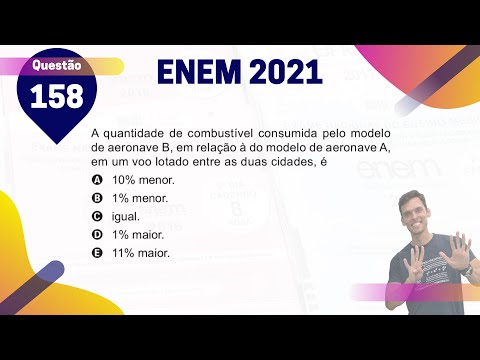(Q.158 | Azul) PORCENTAGEM - COMBUSTÍVEL da Aeronave - ENEM 2021