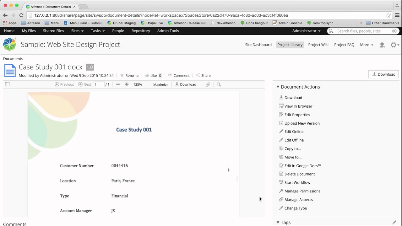 Alfresco 5.0 - Using Models