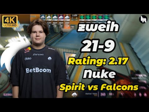 zweih (21-9) Spirit vs Falcons (Nuke) | StarLadder Budapest Major 2025 #cs2 #zweih