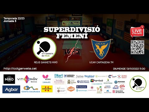 SUPERDIVISIÓ FEMENÍ - REUS GANXETS MIRÓ vs UCAM CARTAGENA TM