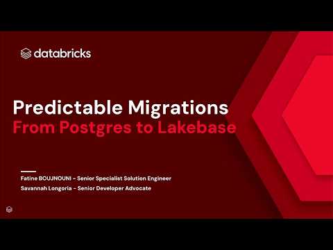 Watch: Predictable Migrations: Scaling Lakebase Adoption With Provider-Agnostic Readiness Tools