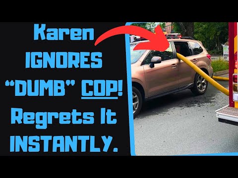 r/EntitledPeople - Smug Karen Blocks a FIRE HYDRANT! DARES COPS to Stop Her! [Funny Stories]