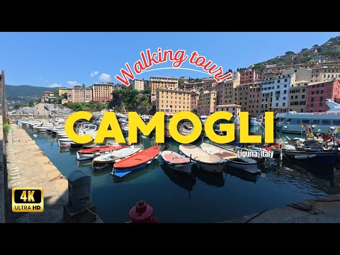 CAMOGLI, the most beautiful FISHING VILLAGE in LIGURIA! SUMMER WALKING TOUR in 4K
