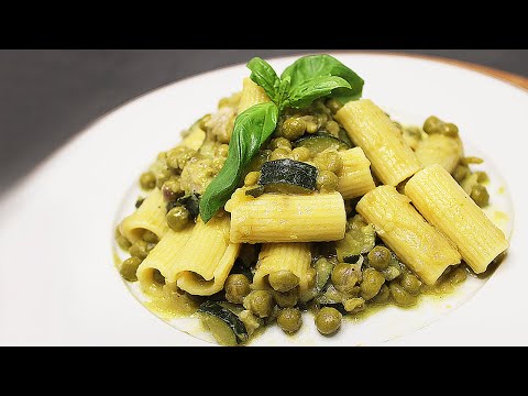 Pasta con Zucchine e Piselli. Ricetta Facile, Veloce e Saporita.