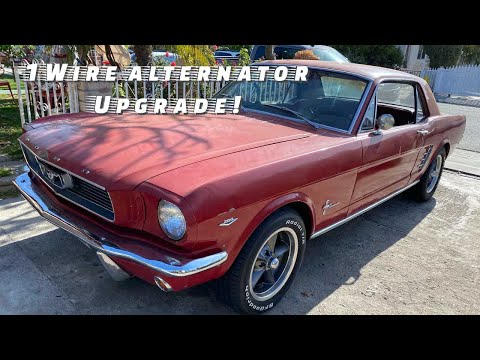 1966 Mustang one wire alternator upgrade!