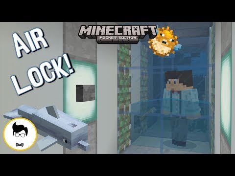 Minecraft PE UNDERWATER AIR LOCK DOOR! (PE/Xbox/Windows10/Switch)