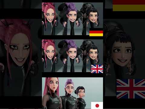 😂KPop Demon Hunters: Wer gewinnt? Deutsch vs Englisch vs Japanisch! #shorts