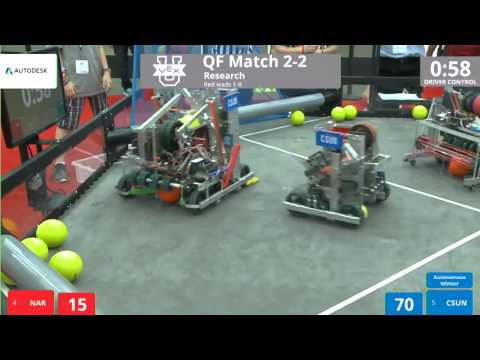 VEX Worlds 2016 - VEX U - Research - QF 2-2 (NAR) 140 vs 238 (CSUN)