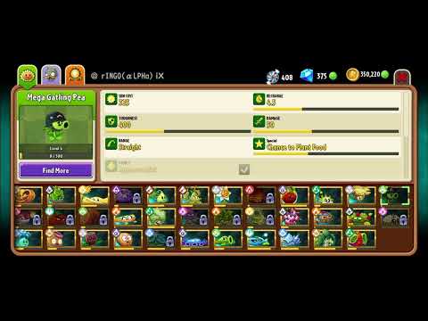 Upgrade Mega Gatling Pea (Level 4)