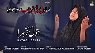 Batool Zehra New Noha I  Teri Zainab Nahi Soi Ghaz
