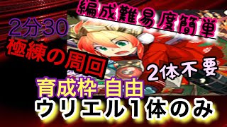 極練の低難易度編成周回 ウリエル1体編成