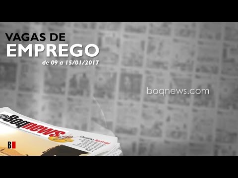 Vagas de Emprego de 09 a 15 de janeiro