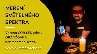 Večerní COB LED pásek ORANŽOVKA bez modrého světla 11 W/m 1600K