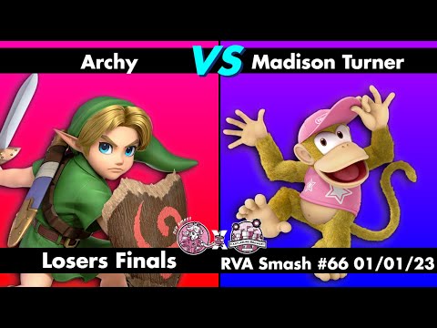 RVA Smash #66: Archy (Sora/Young Link) vs Madison Turner (Diddy Kong) - LOSERS FINALS - Smash SSBU